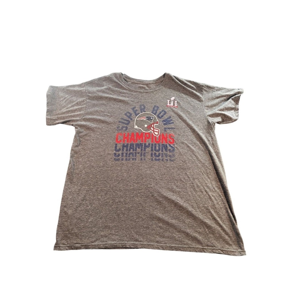 NFL‎ Pro Line Patriots Super Bowl LI Champions Tshirt Mens XXL Gray Graphic Tee